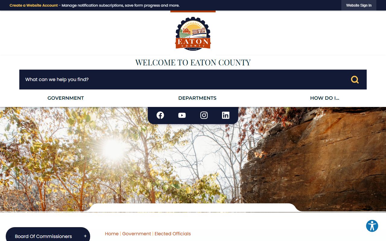 Eaton County clerk of court elected officials listing