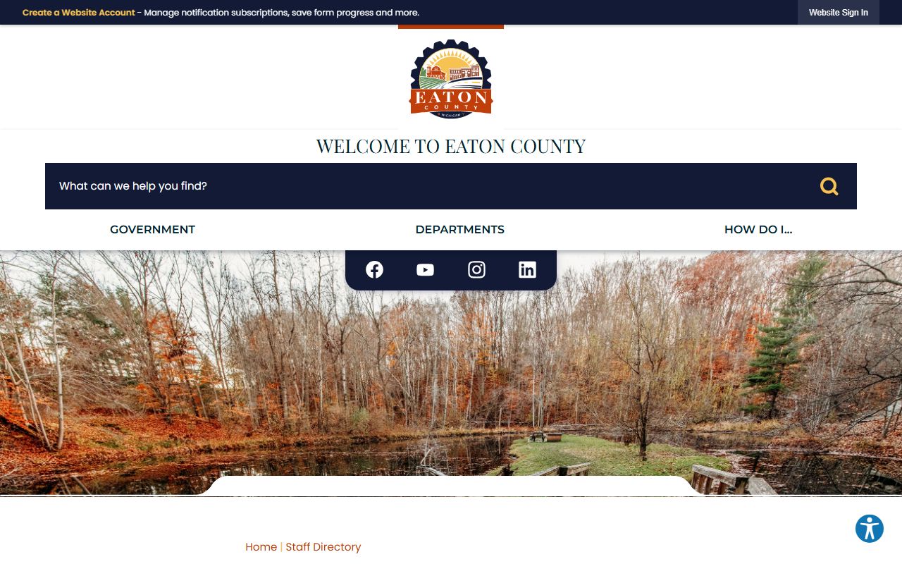 Eaton County District Court department directory listing