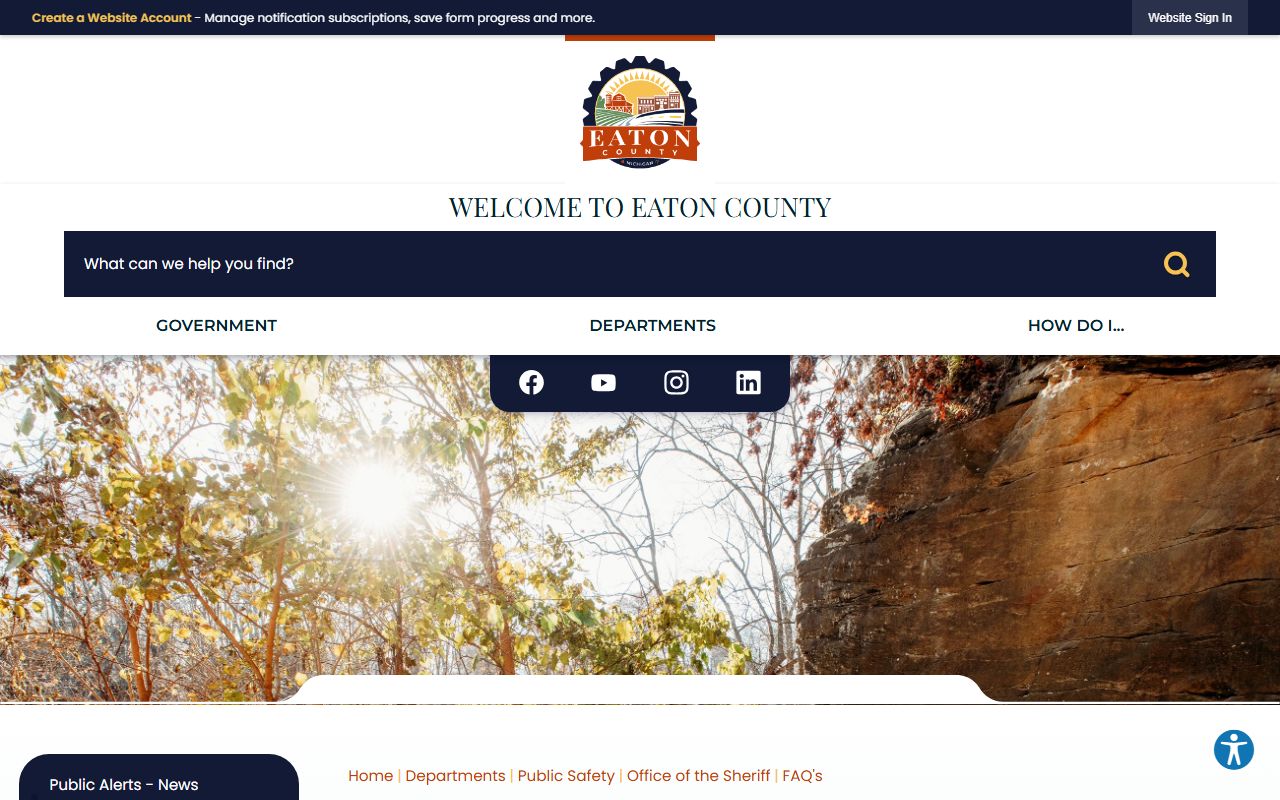 Eaton County warrant and records FAQ help page