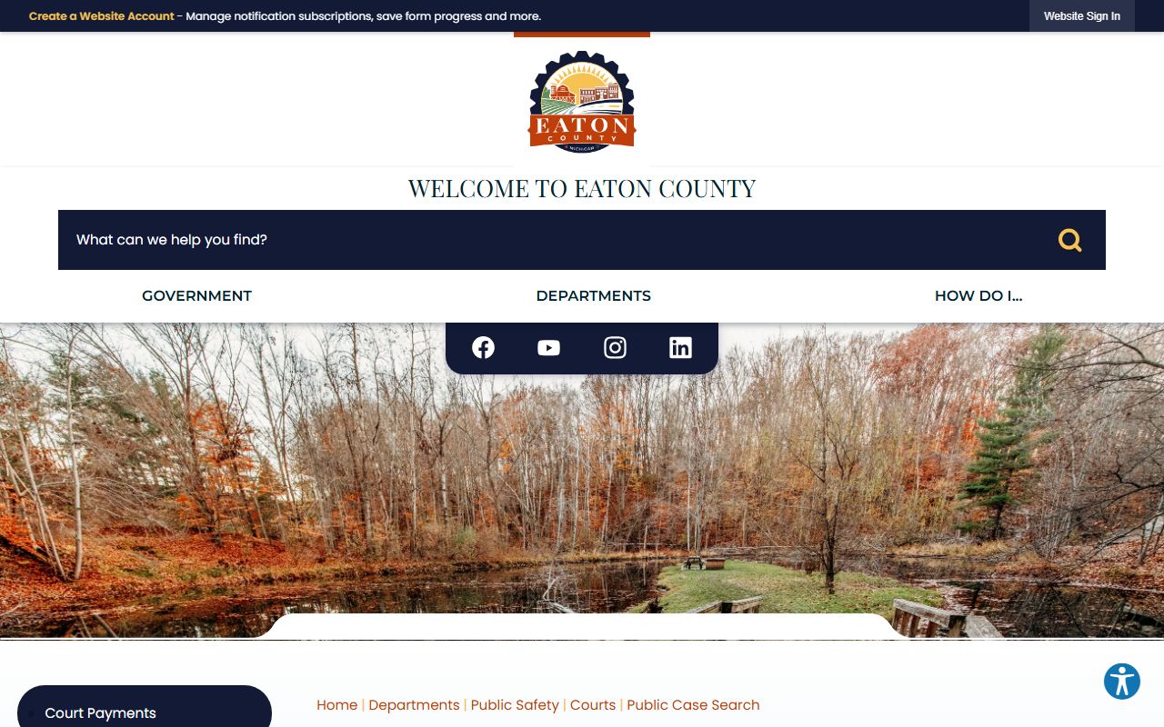 Eaton County Court records public case search gateway